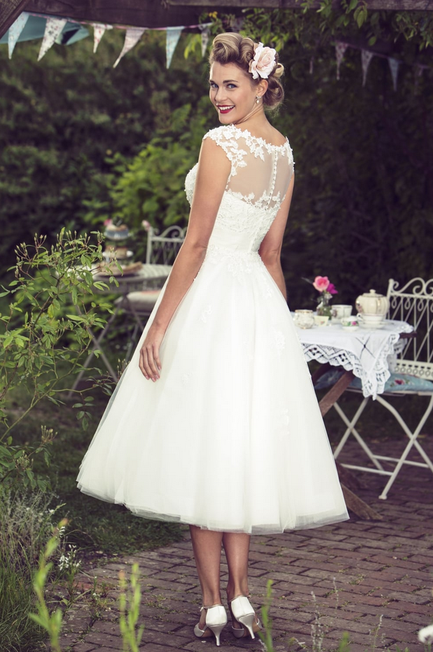 Molly- MAe Tea Length Retro Wedding Dress