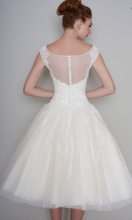 Tea Length Short Wedding Dress