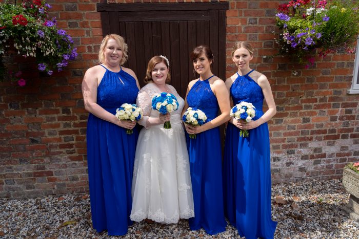 Cutting Edge Brides real wedding - Bride and bridesmaids 