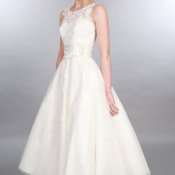 lace bodice short wedding dresses